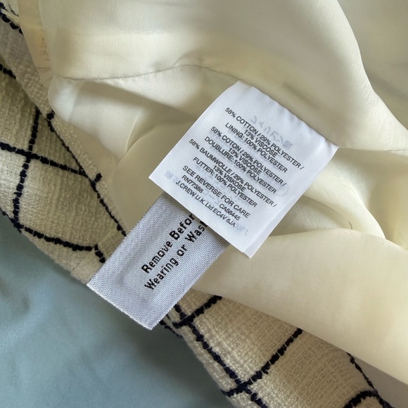 J. Crew White and Black Grid Midi Dress - Picture 3 of 8